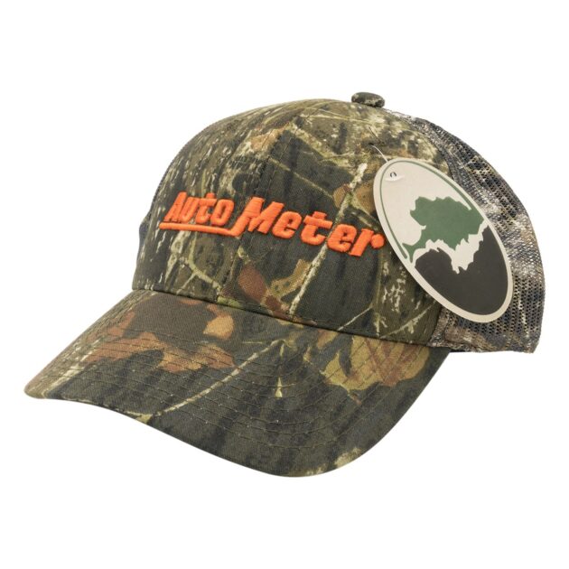 HAT, MESH BACK W/VELCRO, HUNTING CAMO, BLAZE ORANGE AUTOMETER