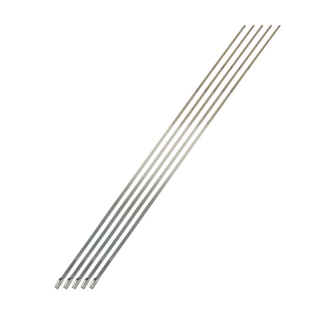 DEI 10202 Stainless-Steel Locking Ties 14" 5-Pack 010202