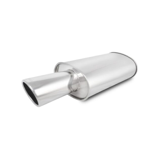 Vibrant Performance - 1046 - STREETPOWER Oval Muffler w/ 4 in. Round Angle Cut Tip (2.5 in. inlet)