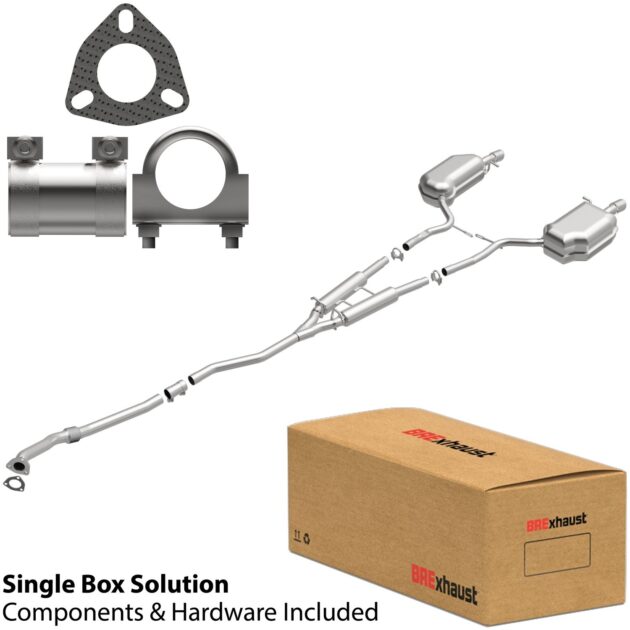 BRExhaust 2002-2005 Audi A4 Quattro 1.8L Direct-Fit Replacement Exhaust System