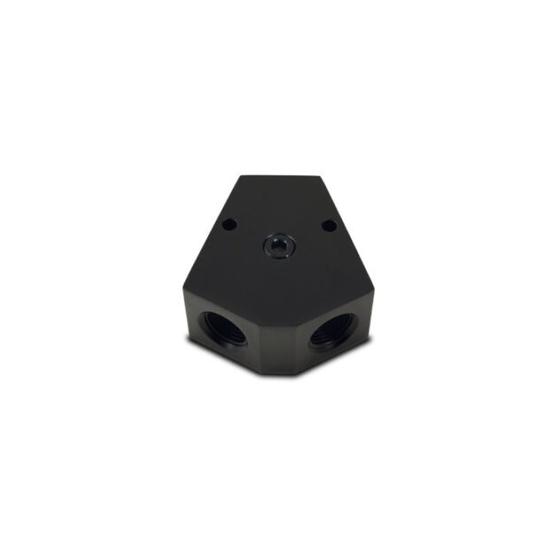 Vibrant Performance - 10821 - Y-Block Adapter with 1/8 in. NPT Port, Single Size: 1/2 in. NPT, Dual Size: 3/8 in. NPT