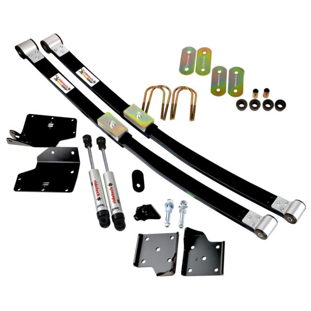 Composite leaf springs and HQ shocks for 1964-1966 Mustang.