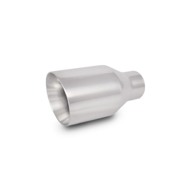 Vibrant Performance - 1209 - 3.00 in. Outlet O.D. Round SS Tip (Double Wall, Angle Cut), 2.00 in. Inlet I.D.