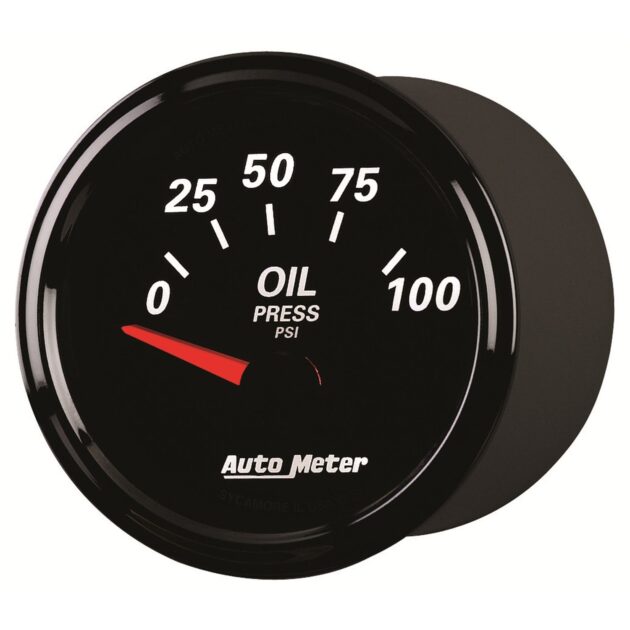 2-1/16 in. OIL PRESSURE, 0-100 PSI, DESIGNER BLACK II