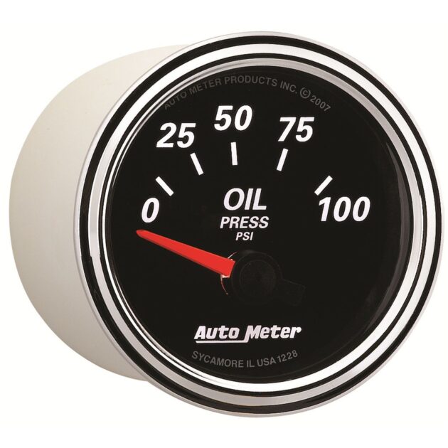 2-1/16 in. OIL PRESSURE, 0-100 PSI, DESIGNER BLACK II