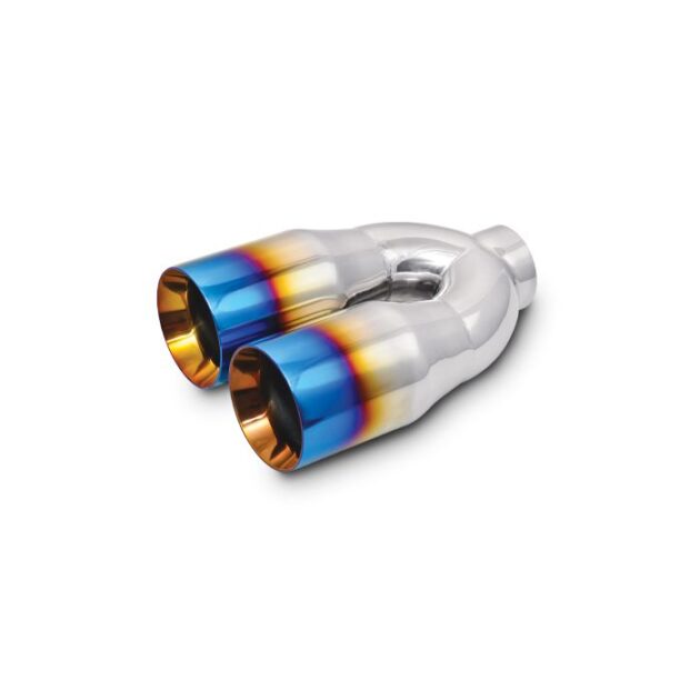 Vibrant Performance - 1339B - Dual 3.5 in. Round SS Tips with Burnt Blue Finish