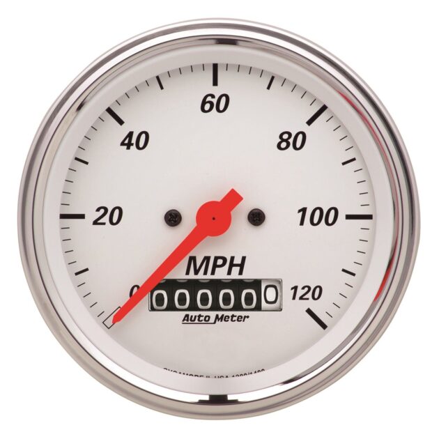 3-3/8 in. SPEEDOMETER, 0-120 MPH, ARCTIC WHITE