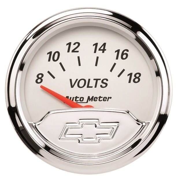 2-1/16 in. VOLTMETER, 8-18V, CHEVY VINTAGE