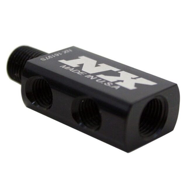 Nitrous Express COMPACT DISTRIBUTION BLOCK WITH GAUGE PORT