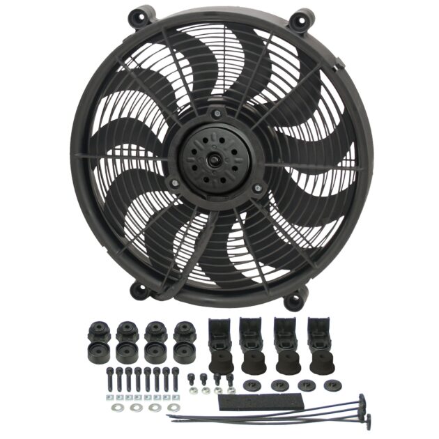 17" High Output Single RAD Pusher/Puller Fan with Premium Mount Kit