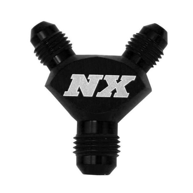 Nitrous Express 4AN x 4AN x 4AN BILLET PURE-FLO Y FITTING (BLACK)