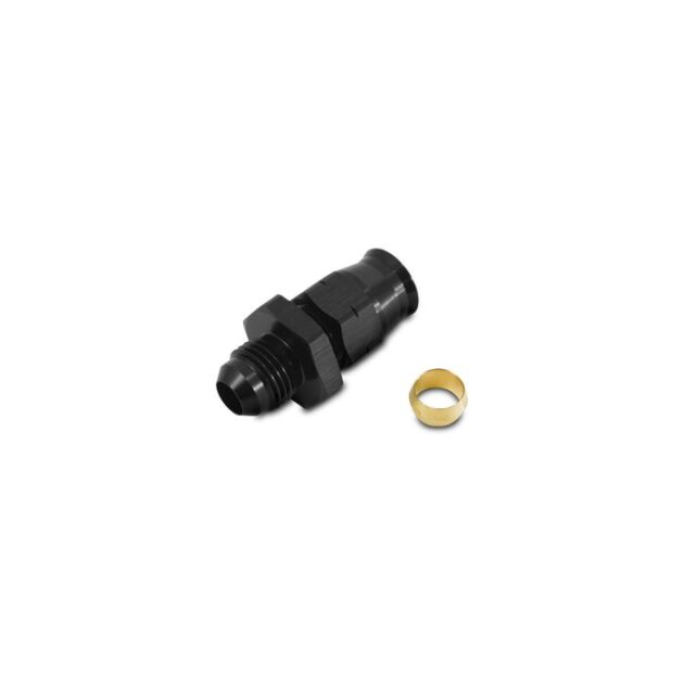 Vibrant Performance - 16458 - Tube to Male AN Adapter with Brass Olive Inserts, -8AN, Tube Size - 0.50 in.
