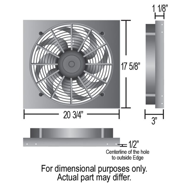 Powerpack - High Output Single 17" Electric RAD Fan/Aluminum Shroud Kit