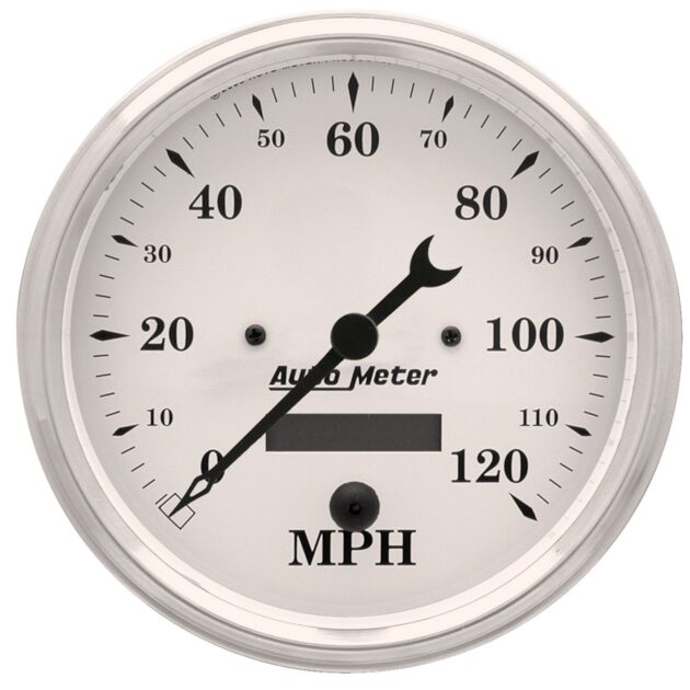 5 in. SPEEDOMETER, 0-120 MPH, OLD-TYME WHITE