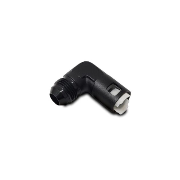 Vibrant Performance - 16920 - 90 Degree Male AN Quick Disconnect EFI Adapter, AN Size:-6; EFI Line Size: 5/16 in.