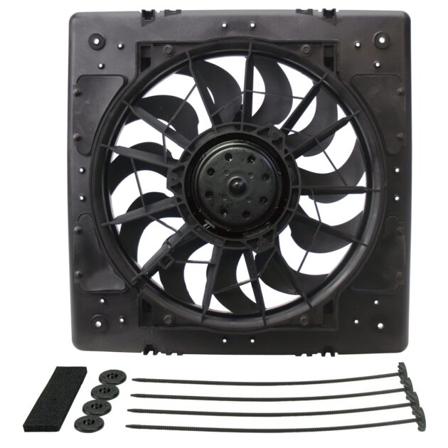 12" High Output Single RAD Puller Fan with Molded Shroud