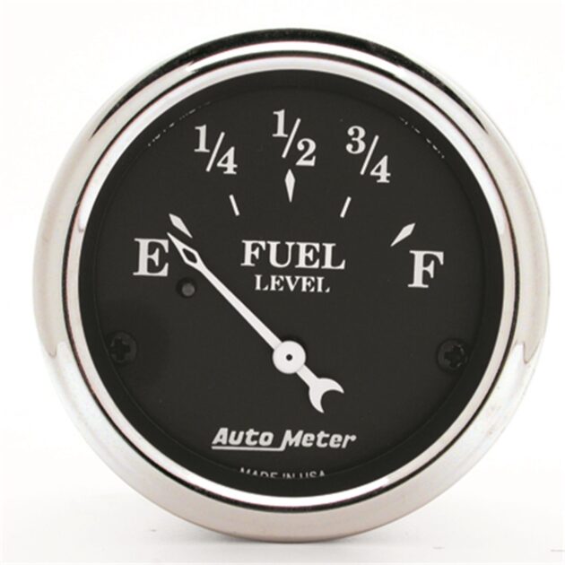 2-1/16 in. FUEL LEVEL, 0-90 O, OLD TYME BLACK