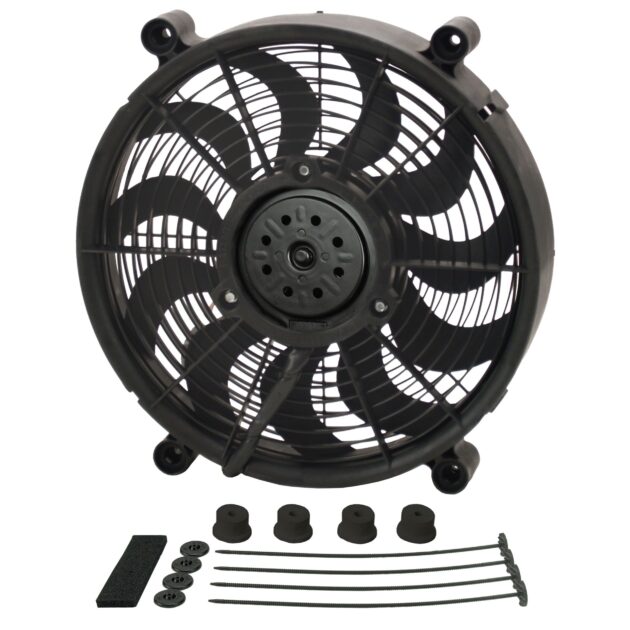 14" High Output Single RAD Pusher/Puller Fan with Standard Mount Kit