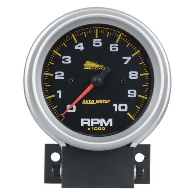 3-3/4 in. TACHOMETER, 0-10,000 RPM, BLACK, PRO-CYCLE