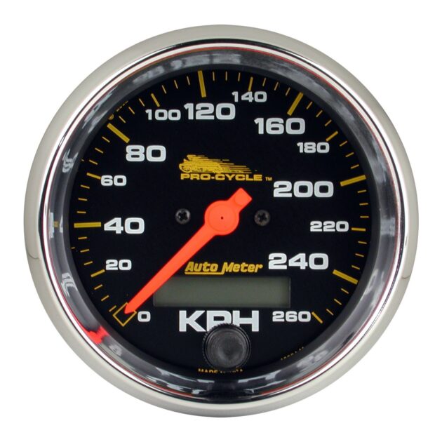 3-3/4 in. SPEEDOMETER, 0-160 MPH, BLACK, PRO-CYCLE