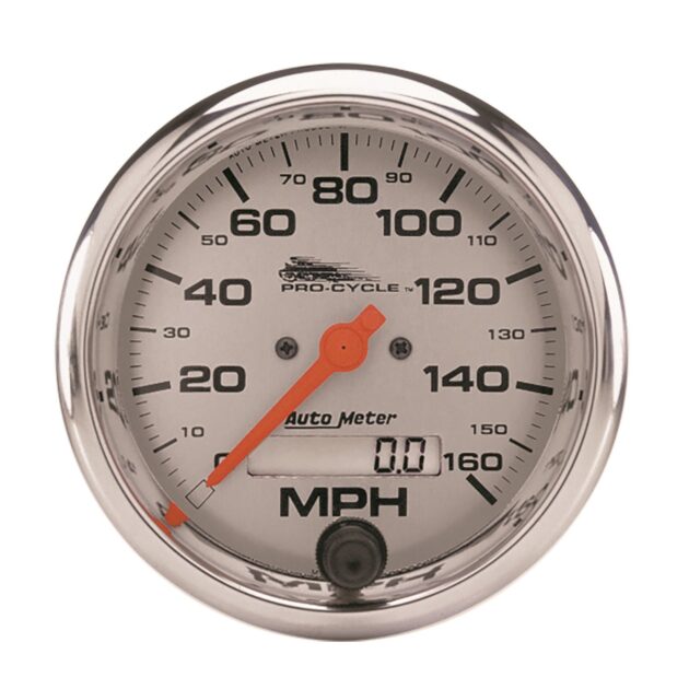 3-3/4 in. SPEEDOMETER, 0-160 MPH, SILVER, PRO-CYCLE
