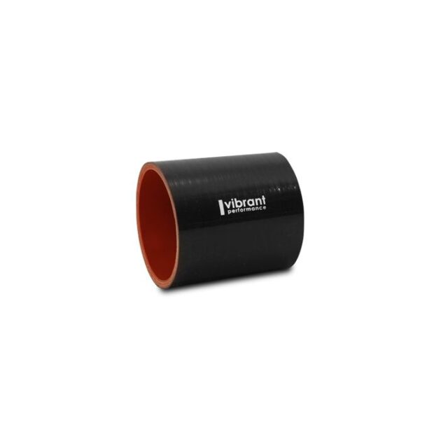 Vibrant Performance - 19811 - Straight Hose Coupler, 1.375 in. I.D. x 3.00 in. Long - Gloss Black