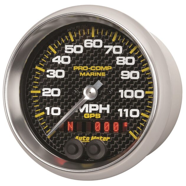 3-3/8 in. GPS SPEEDOMETER, 0-120 MPH, MARINE CARBON FIBER