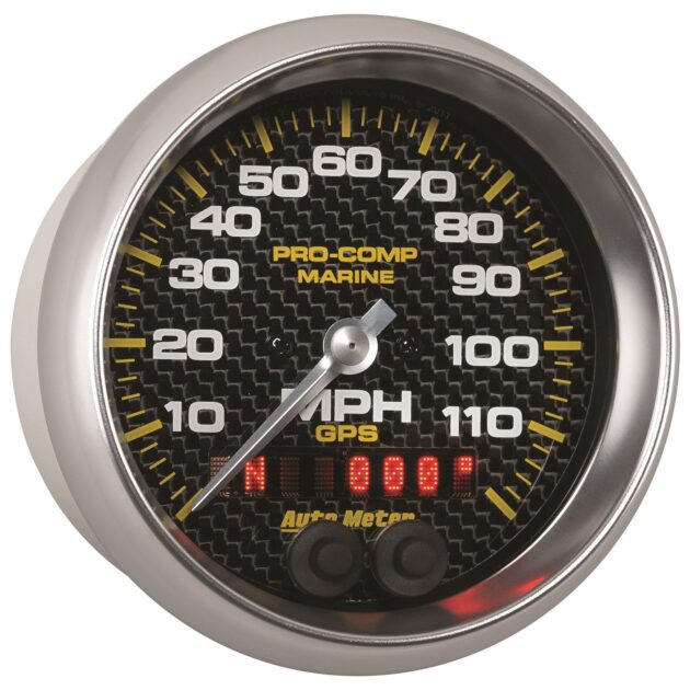 3-3/8 in. GPS SPEEDOMETER, 0-120 MPH, MARINE CARBON FIBER