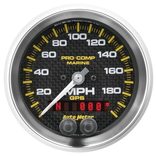 3-3/8 in. GPS SPEEDOMETER, 0-200 MPH, MARINE CARBON FIBER