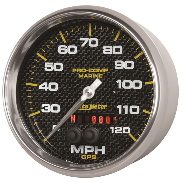 5 in. GPS SPEEDOMETER, 0-120 MPH, MARINE CARBON FIBER