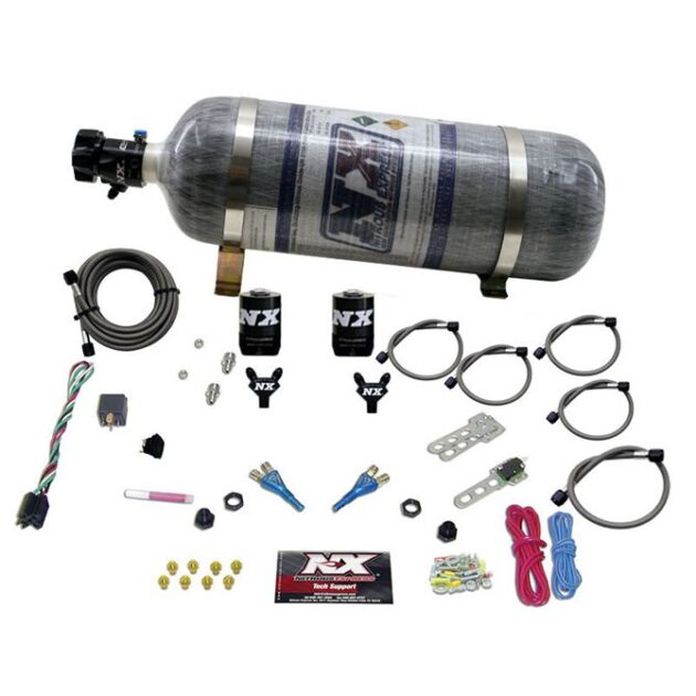 Nitrous Express DODGE EFI FULL RACE (100-150-200-300HP) DUAL NOZZLE WITH COMPOSITE BOTTLE