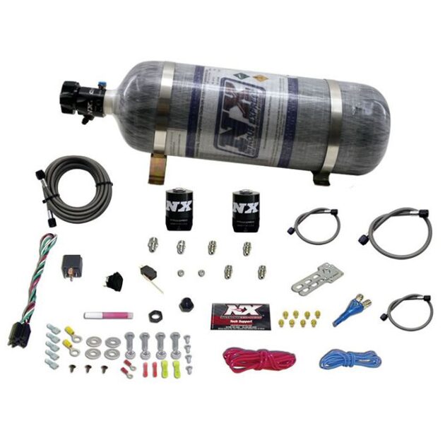 Nitrous Express E85 UNIVERSAL SINGLE NOZZLE SYSTEM FOR EFI WITH COMPOSITE BOTTLE