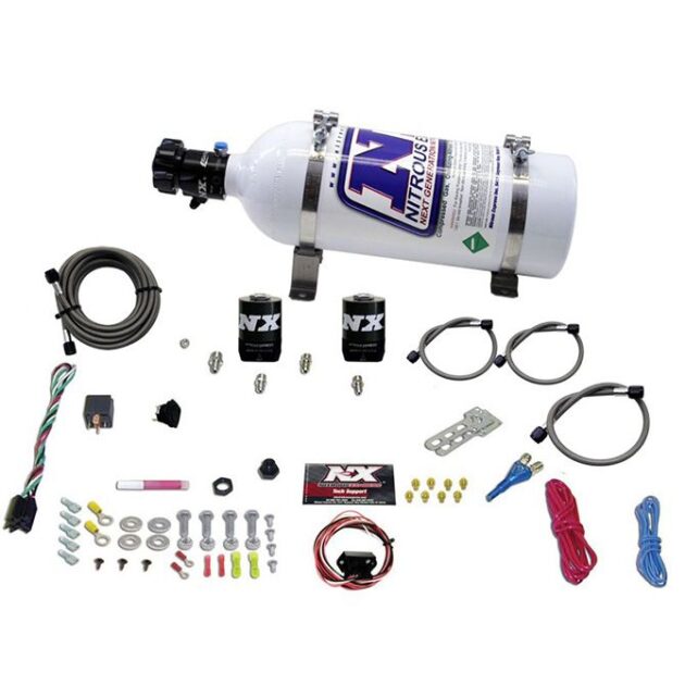 Nitrous Express UNIVERSAL FLY BY WIRE SINGLE NOZZLE SYSTEM, 5LB BOTTLE INCLUDES TPS SWITCH