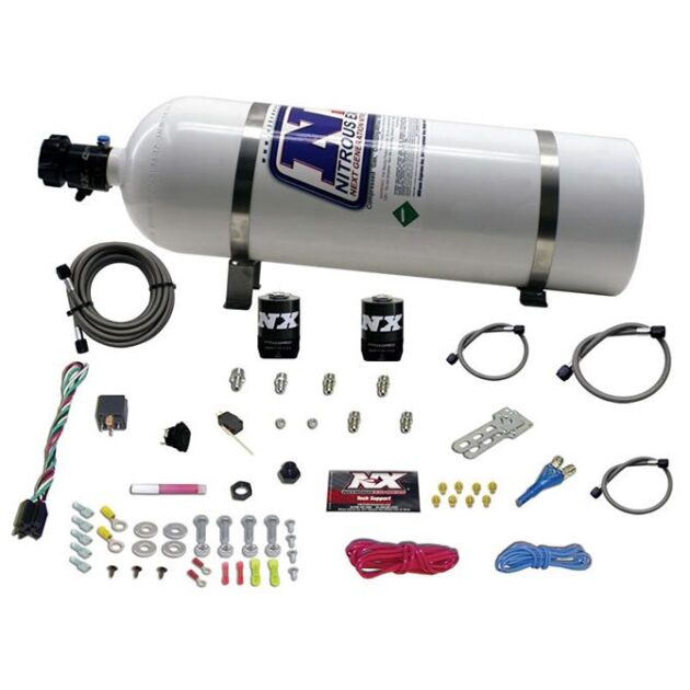 Nitrous Express ALL GM EFI SINGLE NOZZLE SYSTEM (35-50-75-100-150 HP) WITH 15LB BOTTLE