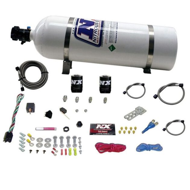 Nitrous Express ALL DODGE EFI SINGLE NOZZLE SYSTEM (35-50-75-100-150 HP) WITH 15LB BOTTLE