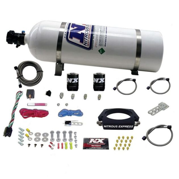 Nitrous Express LS 102mm PLATE SYSTEM (50-400HP) W/ 15LB BOTTLE