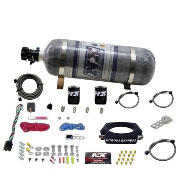 Nitrous Express LS 90mm PLATE SYSTEM (50-400HP) W/ 12LB COMPOSITE BOTTLE