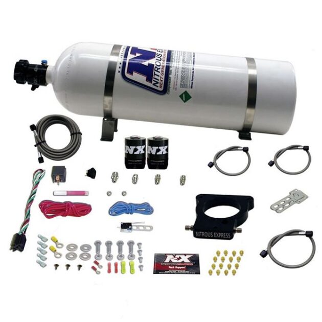 Nitrous Express LS 78MM 3-BOLT PLATE SYSTEM (50-350HP) W/ 15LB BOTTLE