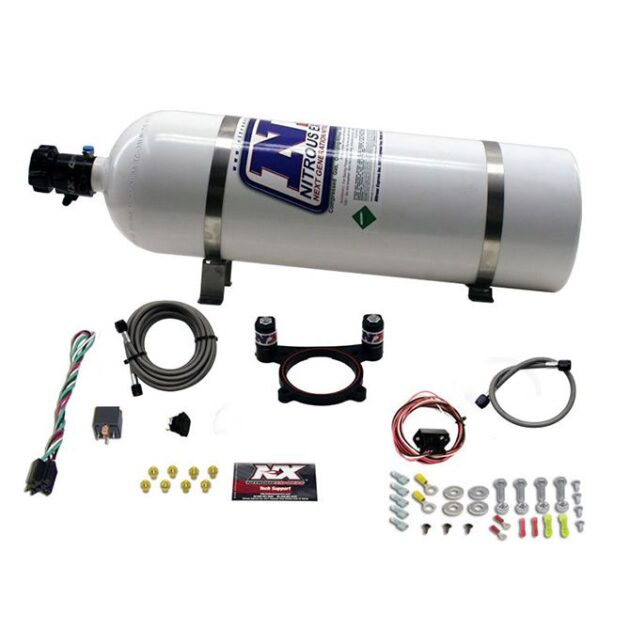 Nitrous Express 5.0L 4 VALVE COYOTE PLATE SYSTEM (50-200HP) WITH 15LB BOTTLE