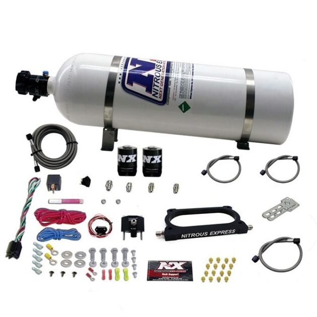 Nitrous Express GT500 NITROUS PLATE SYSTEM (50-250HP) WITH 15LB BOTTLE