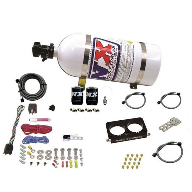 Nitrous Express FORD 4 VALVE NITROUS PLATE SYSTEM (50-300HP) WITHOUT BOTTLE (STOCK TB)