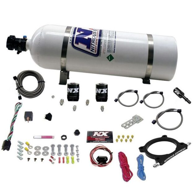 Nitrous Express 5.0 COYOTE HIGH OUTPUT PLATE SYSTEM (50-250HP) W/ 15LB BOTTLE
