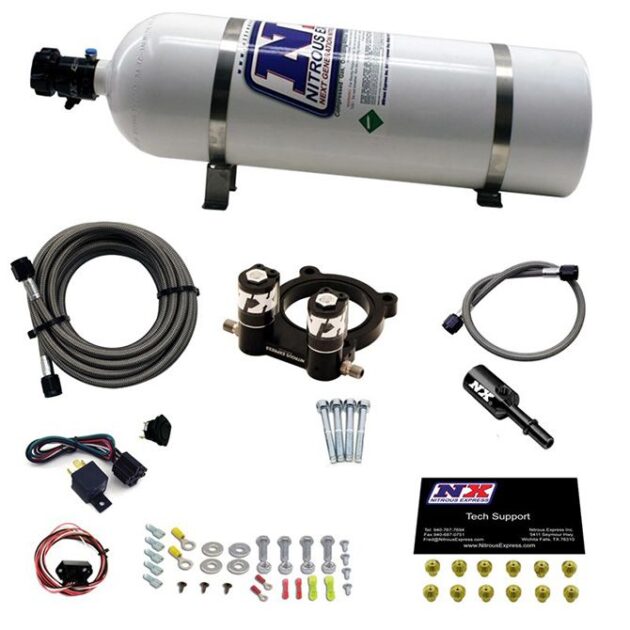 Nitrous Express FORD 4 CYL NITROUS PLATE SYSTEM-2.3L ECOBOOST W/ 15LB BOTTLE