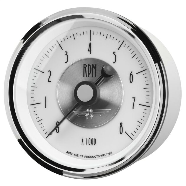 3-3/8 in. IN-DASH TACHOMETER, 0-8,000 RPM, PRESTIGE PEARL