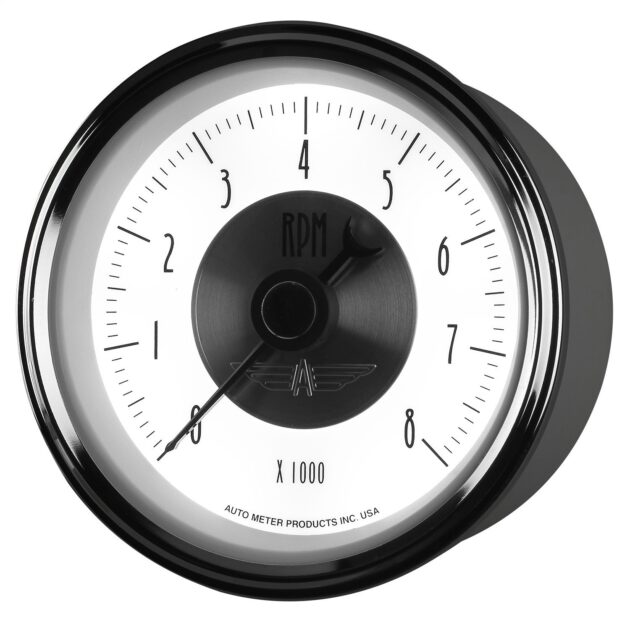 3-3/8 in. IN-DASH TACHOMETER, 0-8,000 RPM, PRESTIGE PEARL