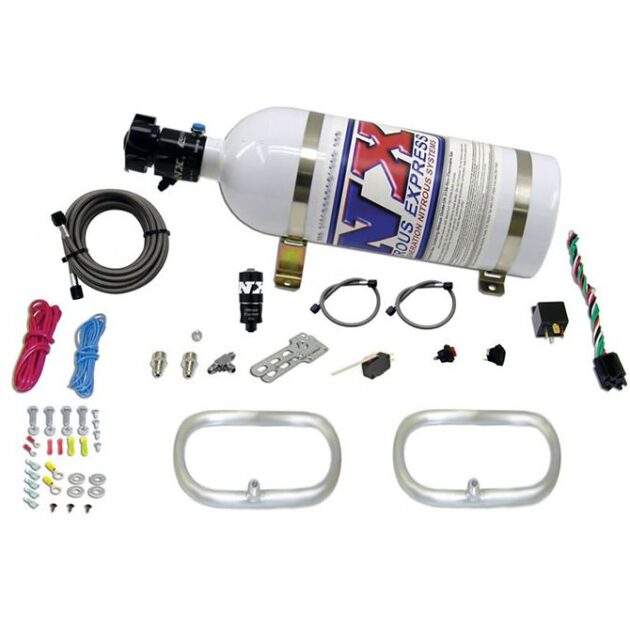 Nitrous Express DUAL NTERCOOLER RING SYSTEM (2 - 6 X 6 RINGS) WITH 10LB BOTTLE