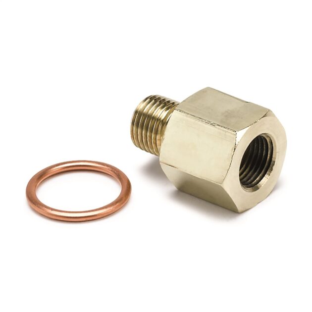 FITTING, ADAPTER, METRIC, M10X1 MALE TO 1/8 in. NPTF FEMALE, BRASS