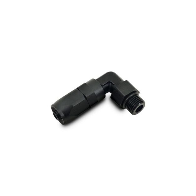 Vibrant Performance - 24908 - Male Hose End Fitting, 90 Degree; Size: -10AN; Thread: (10) 7/8 in.-14
