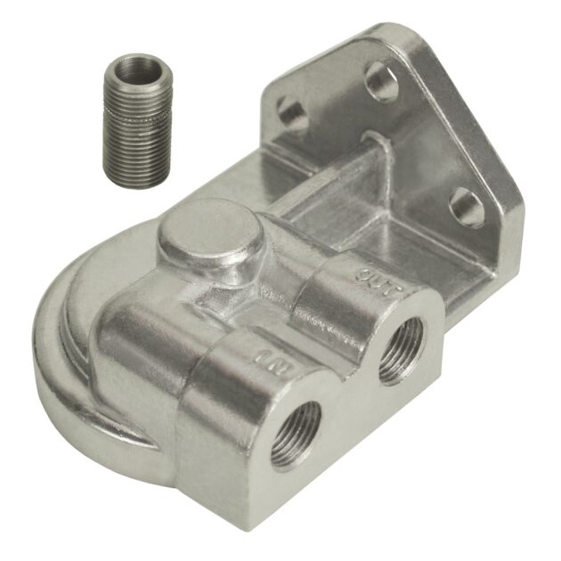 Single Right 3/8" NPT Port Filter Mount with 3/4"-16 Filter Threads