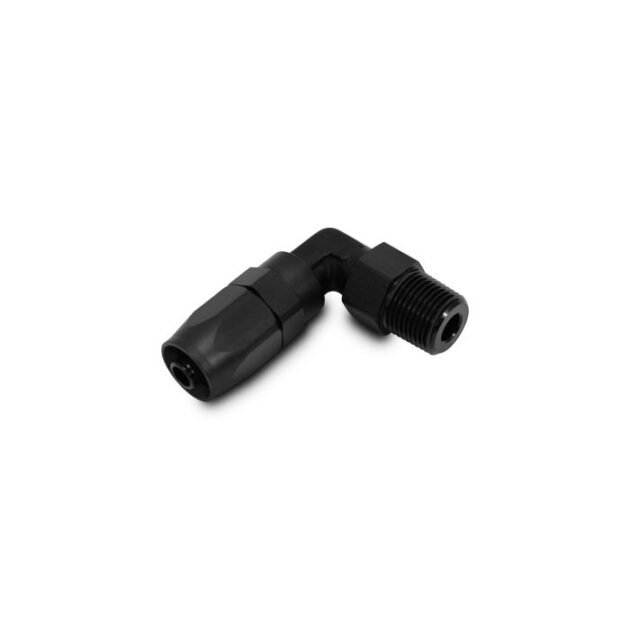 Vibrant Performance - 26901 - Male Hose End Fitting, 90 Degree; Size: -6AN; Pipe Thread: 1/4 in. NPT